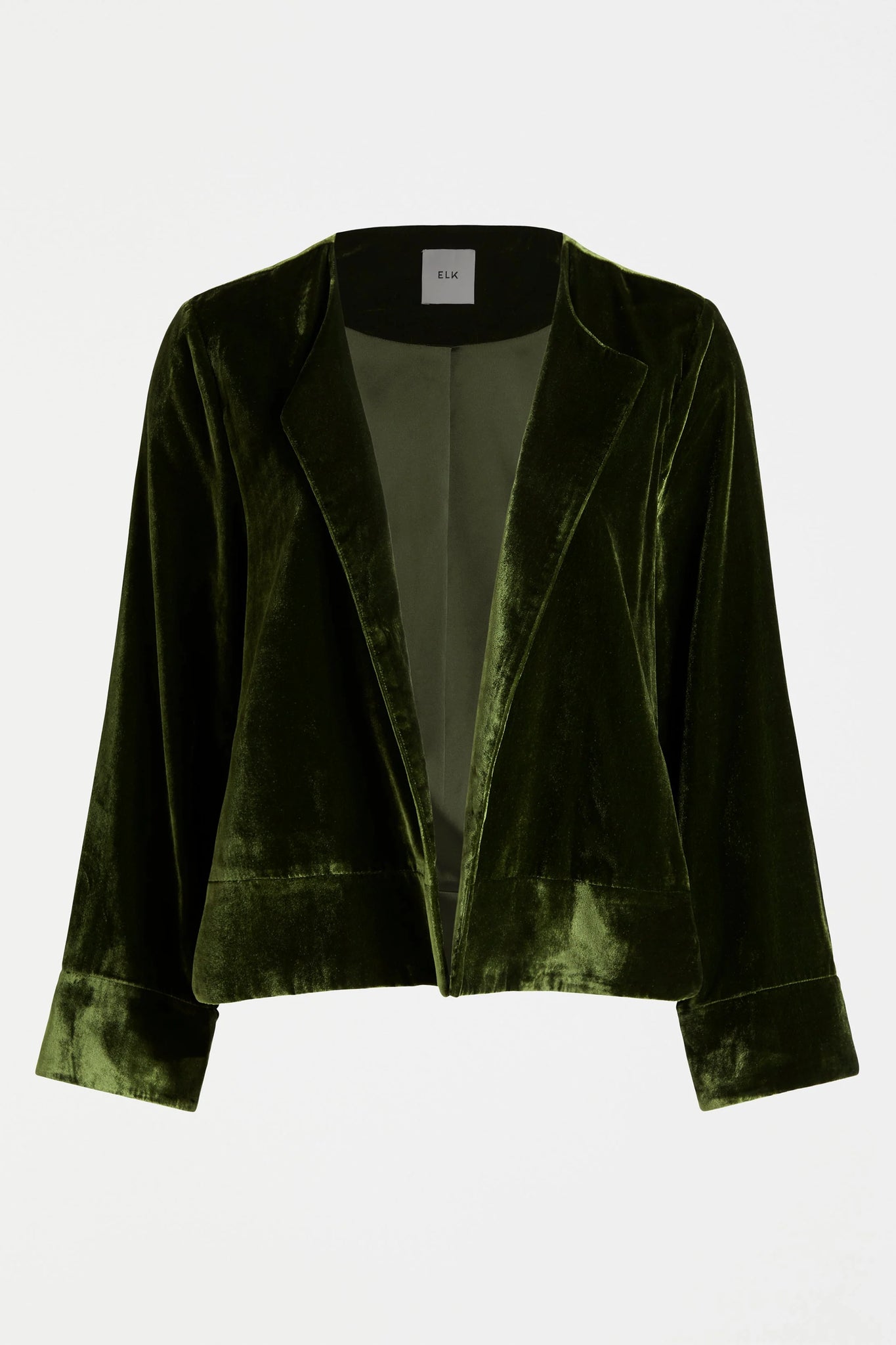 Suuri Velvet Jacket | Moss Green