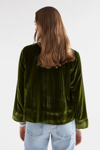 Suuri Velvet Jacket | Moss Green