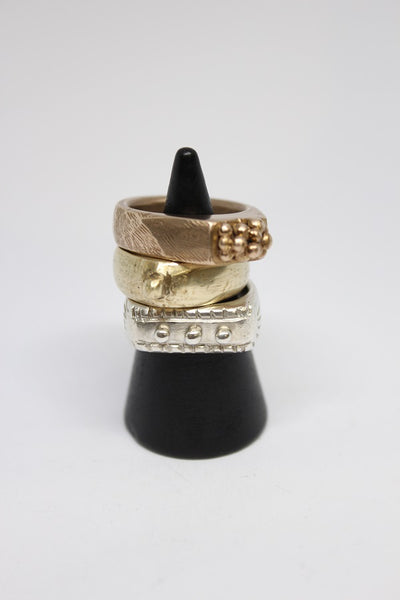 Bronze - Pebble Box Ring - #43