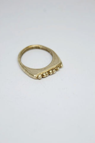 Brass - Thin Pebble Ring - #42