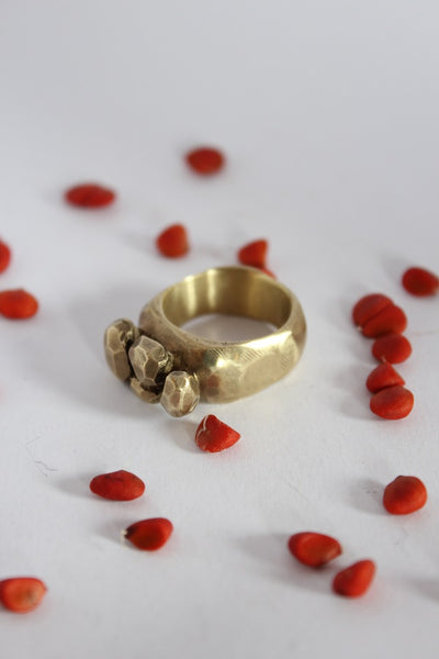 Brass Rocks Ring  - #90