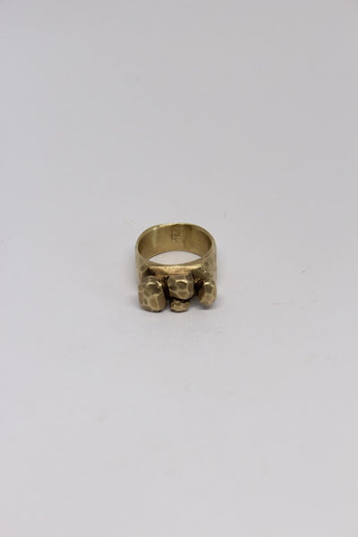 Brass Rocks Ring  - #90