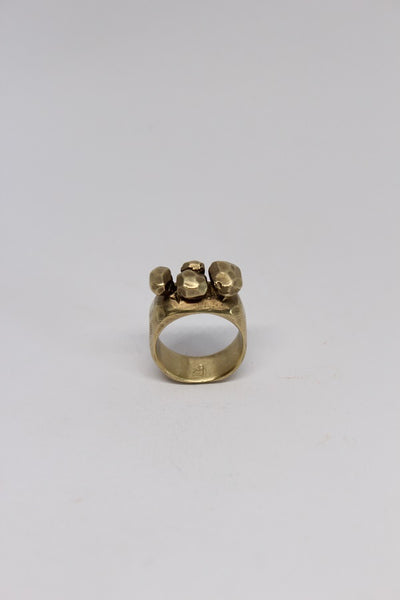 Brass Rocks Ring  - #90