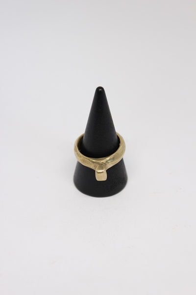 Brass Solitaire Ring - #92