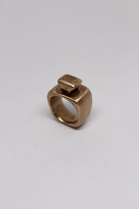 Bronze Statement Stone Ring - #96