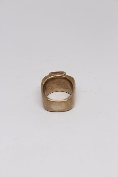 Bronze Statement Stone Ring - #96