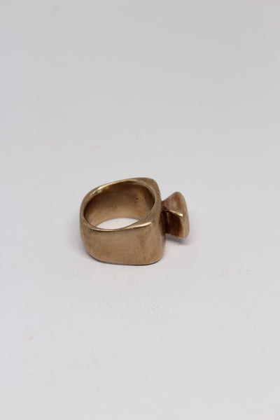 Bronze Statement Stone Ring - #96