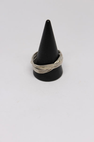 Silver Tangled Wire Ring (Large size) - #97