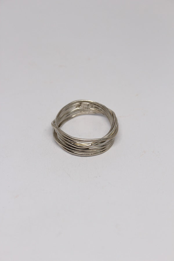 Silver Tangled Wire Ring (Large size) - #97