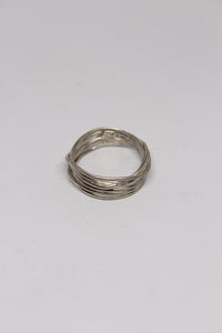 Silver Tangled Wire Ring (Large size) - #97