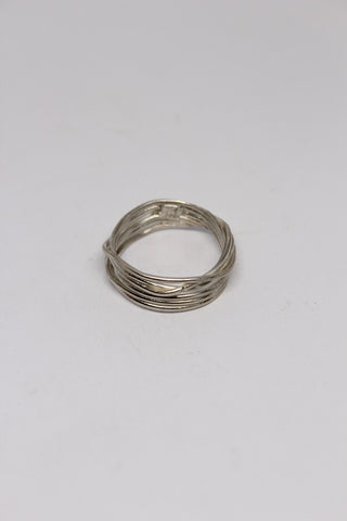 Silver Tangled Wire Ring (Large size) - #97