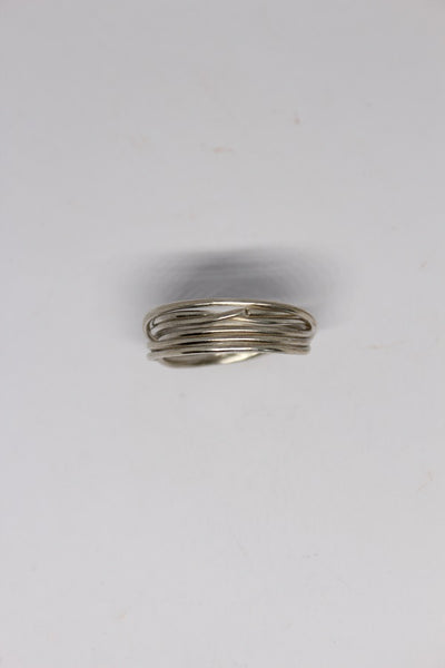 Silver Tangled Wire Ring (Large size) - #97