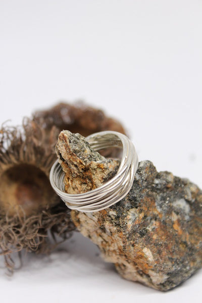 Silver Tangled Wire Ring (Large size) - #97