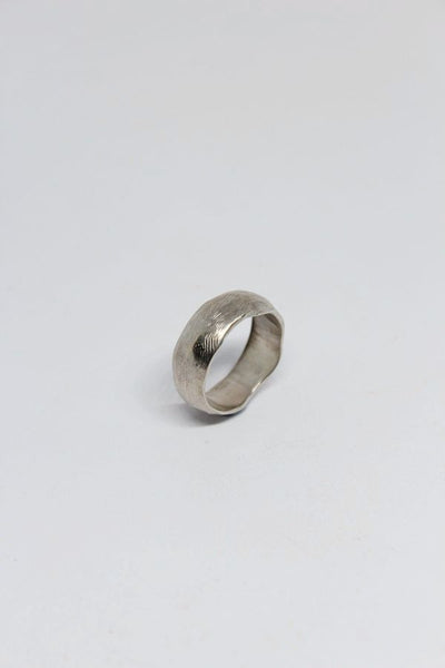 Silver Wavy, Textured Ring  - #98