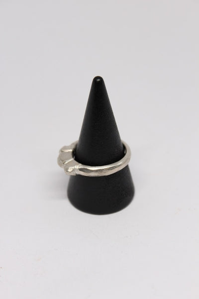 Silver Slim Rocks Stacker Ring  - #99