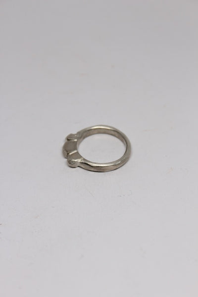 Silver Slim Rocks Stacker Ring  - #99