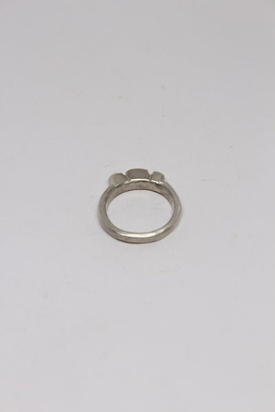 Silver Slim Rocks Stacker Ring  - #99