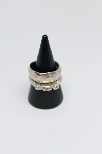 Silver Wavy, Textured Ring  - #98