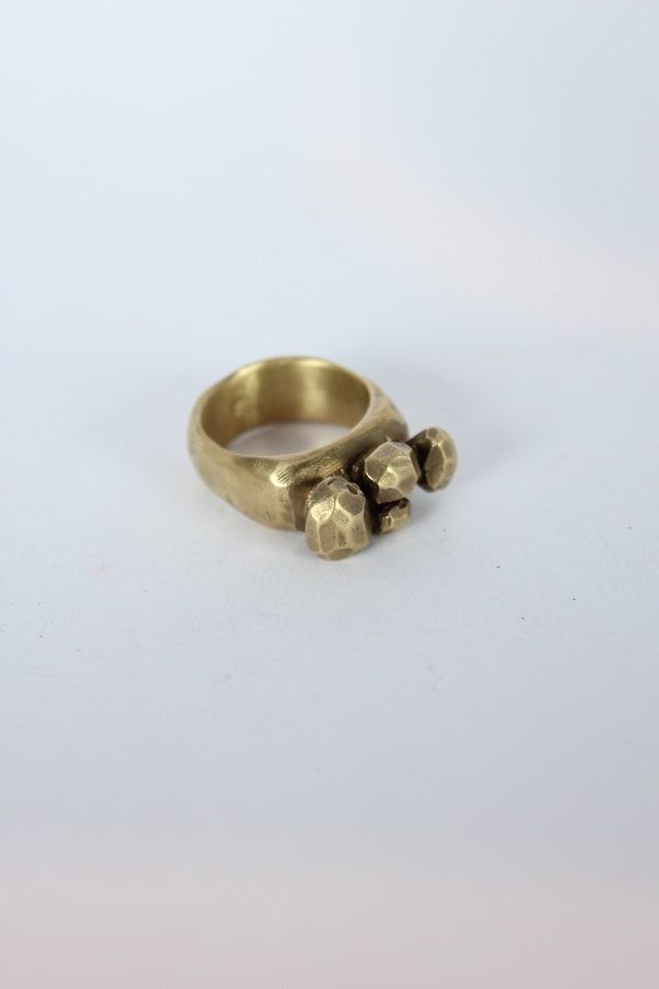 Brass Rocks Ring  - #90