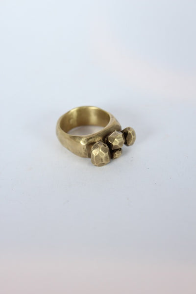 Brass Rocks Ring  - #90