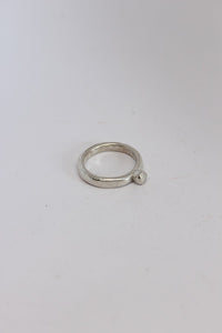 Silver Slim Solitaire Ring  - #100