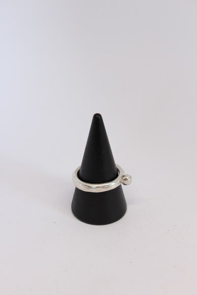 Silver Slim Solitaire Ring  - #100