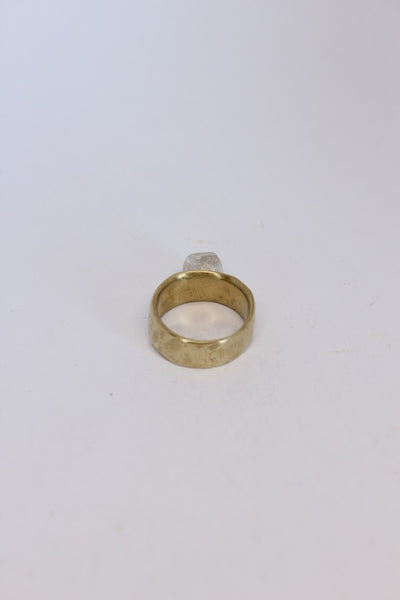 Brass + Silver Rock Ring  - #101