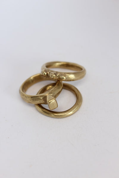 Brass Hand Formed Stacker Ring - #104