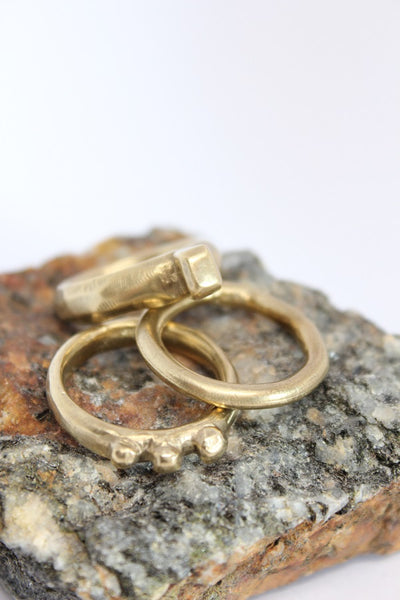 Brass Hand Formed Stacker Ring - #104
