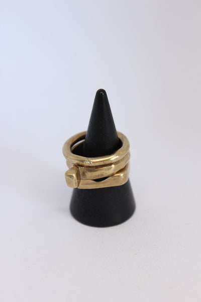 Brass Notched Stacker Ring - #106