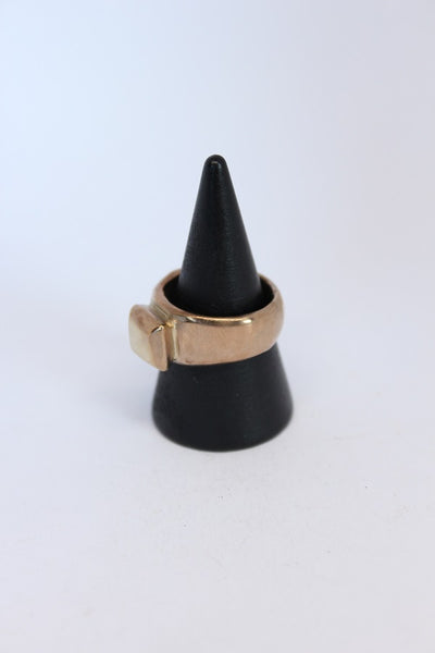 Bronze Square Stone Ring - #107