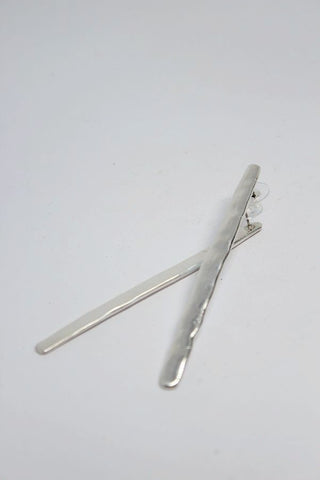 Silver, Long Stud Earrings - #112