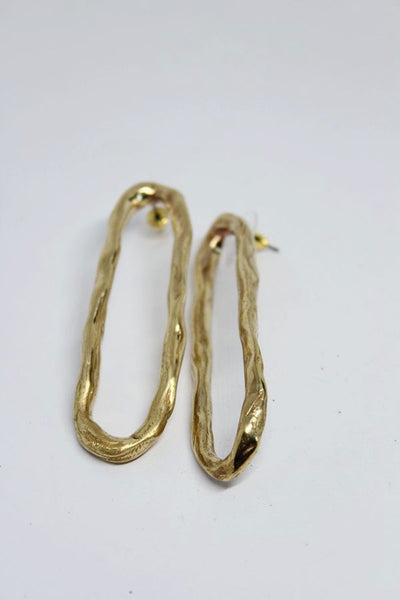 Brass, Wave Earrings- #114