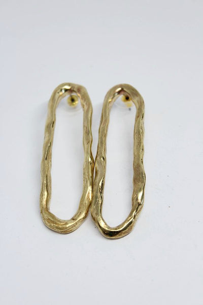 Brass, Wave Earrings- #114
