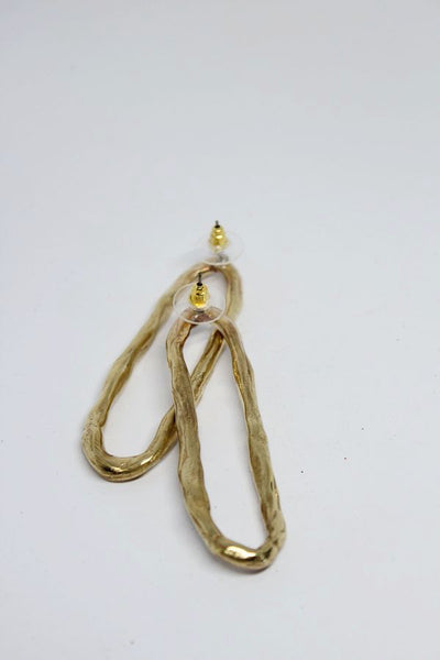 Brass, Wave Earrings- #114