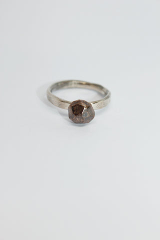 Silver + Bronze Rock Ring - #86