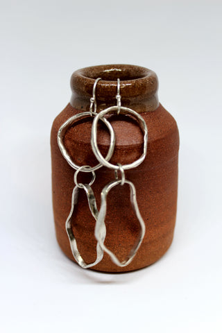 Sterling Silver, Hand Formed Loop Earrings - #68