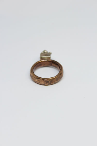Bronze + Silver Pebble Plate - #80