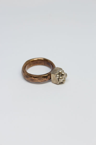 Bronze + Silver Pebble Plate - #80