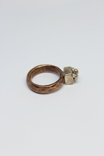 Bronze + Silver Pebble Plate - #80