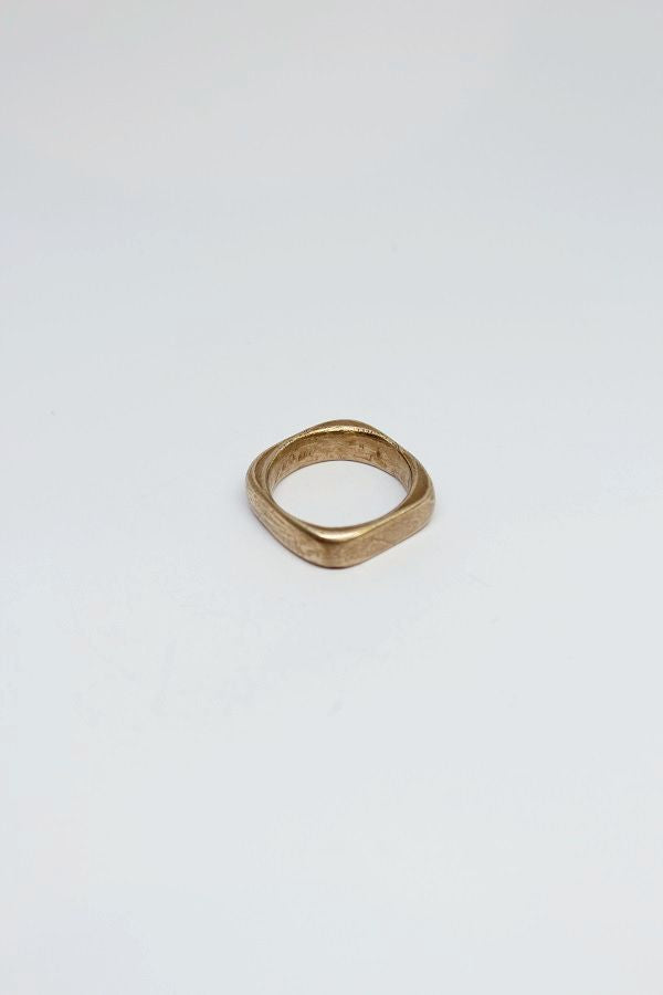 Bronze Band - Narrow Square Ring - #46