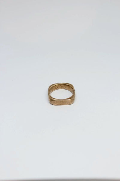 Bronze Band - Narrow Square Ring - #46