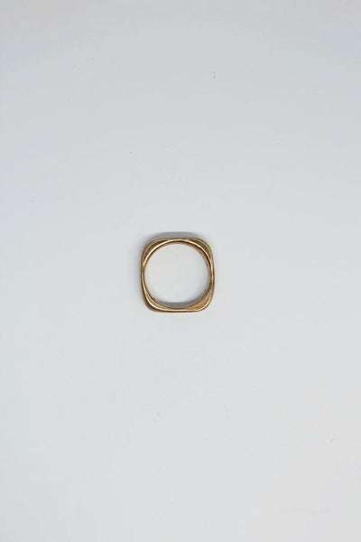 Bronze Band - Narrow Square Ring - #46