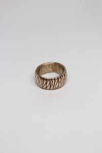 Bronze - Wide Carved Ring - #17
