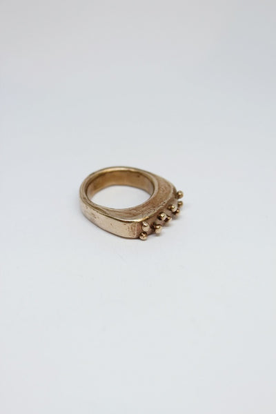Bronze Pebble Ring - #16