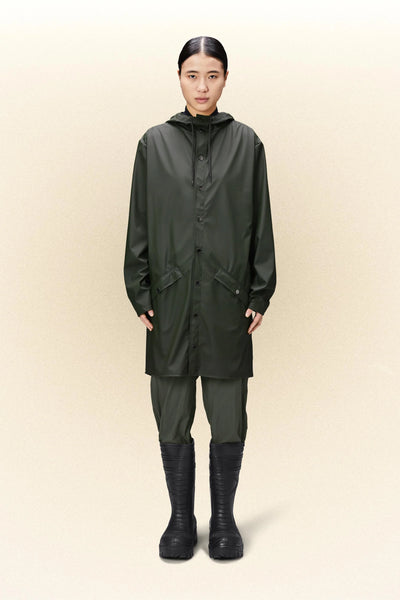 Rains Long Jacket | Green