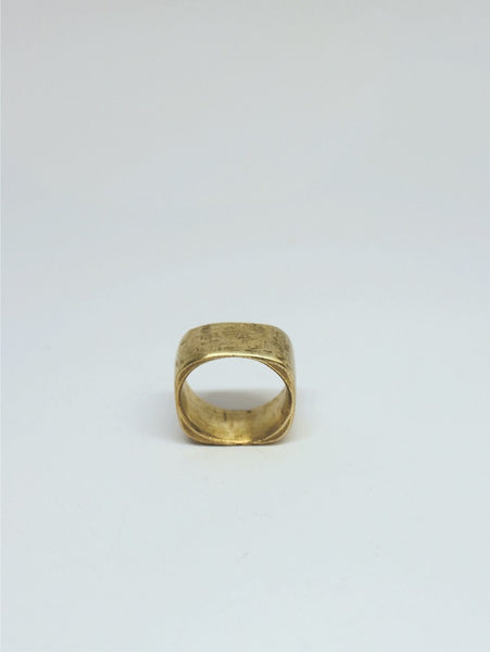 Brass - Wide Square Ring - #45