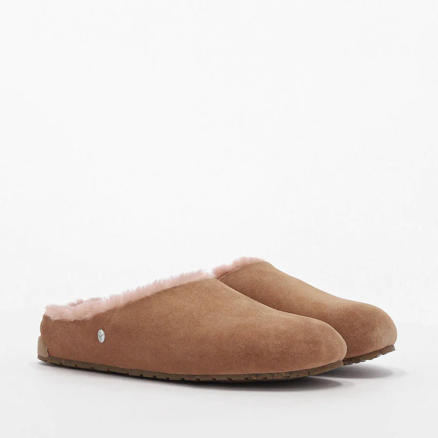 Monch Slipper by Emu | Camel – Black & Dane