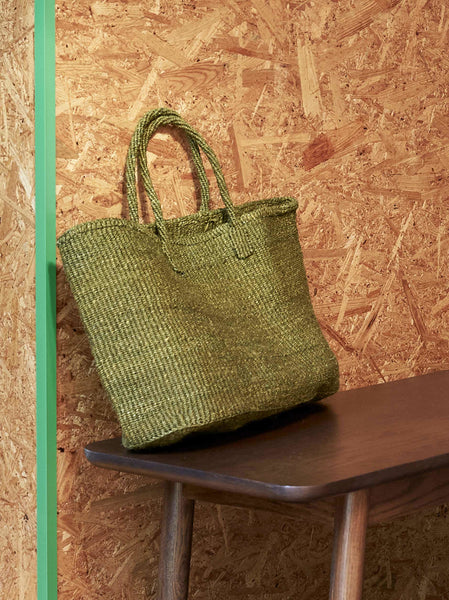 Sisal Oval Bag - Olive