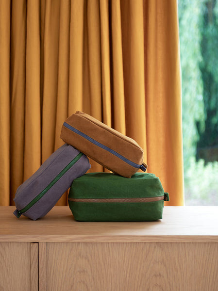 Marlo Contrast Wash Bag | Spirulina/Masala | Small